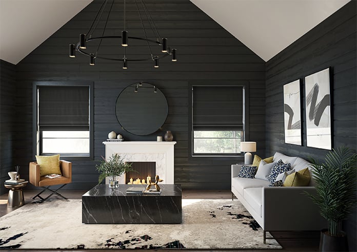 Ultra Luxe Velvet, Black - Motorised Roman Blind - Image 8